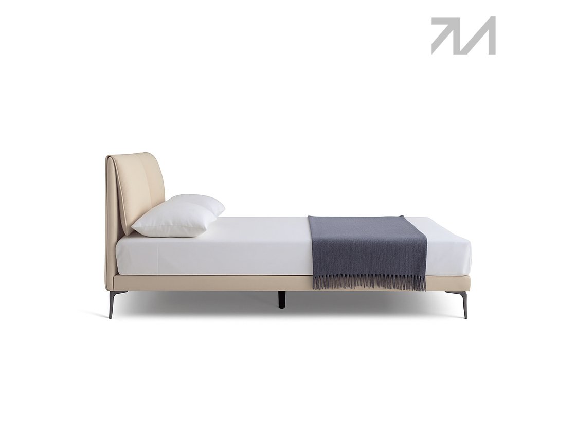 cama-cuerina-beige-m508 mueble-dormitorio-apartamentos